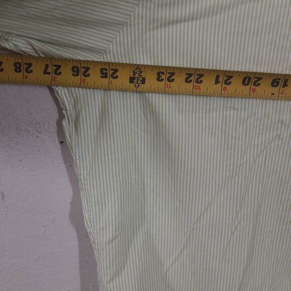 Ralph Lauren Mens L Large White Green Stripe Long Sleeve Blake Shirt Purple Pony - Picture 7 of 8